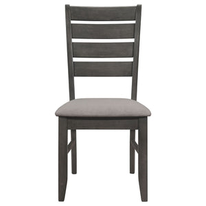 Padded Seat Side Chairs With Tapered Slats (Set of 2)