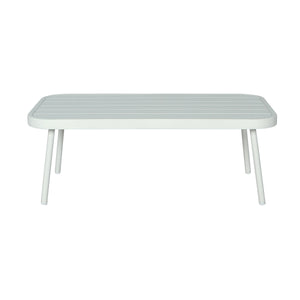 Mariano Steel Loveseat and Table, Off White & Grey