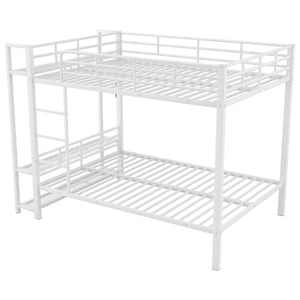 Bunk Bed With Storage Shelves, Clothes Hooks, LED Light