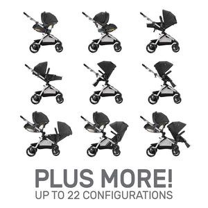 Evenflo Pivot Xpand Baby Stroller & SafeMax Infant Car Seat Travel System, Black