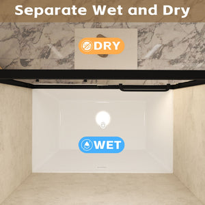 Double Sliding Shower Door With Explosion Proof Film