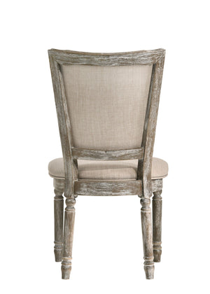 Gabrian Two Tone Reclaimed Side Chair Set of 2 - Beige / Gray
