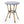 French Bistro Table Outdoor Elegance - White / Blue