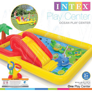 Intex 100"x77" Inflatable Ocean Play Center Backyard Toddler Kiddie Pool & Games