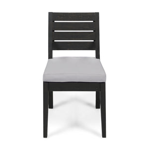 7-Piece Outdoor Dining Set with Extendable Acacia Wood Table
