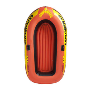 INTEX Explorer 300 Compact Inflatable Fishing 3 Person Raft Boat w/ Pump & Oars