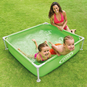 Intex 48x12 Inch Mini Framed Beginner Outdoor Kiddie Swimming Pool, Color Varies