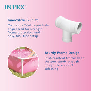 Intex 48x12 Inch Mini Framed Beginner Outdoor Kiddie Swimming Pool, Color Varies