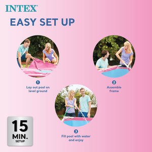 Intex 48x12 Inch Mini Framed Beginner Outdoor Kiddie Swimming Pool, Color Varies
