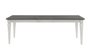 Katia Dining Table With Leaf - Gray / White