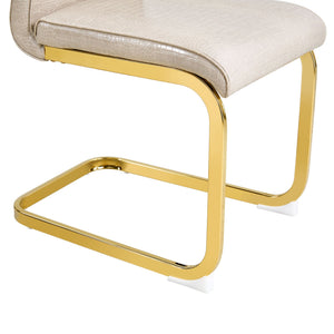 Elegant Design Alligator Skin Upholstered Dining Chairs