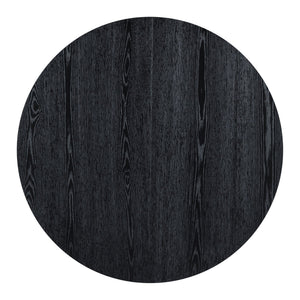 5 Piece Dining Set Extendable Round Table And 4 Chairs - Black / Oak