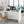 Modern Reception Desk, Front Desk Table With Cable Grommet & Privacy Panels