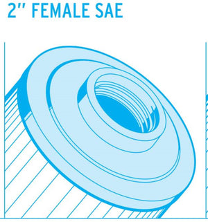 Unicel 4CH-949 Replacement 50 Sq Ft Filter Cartridge for Hot Tub Spa, 210 Pleats