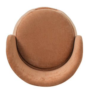 Orange Pet Friendly Chair with Hidden Pet Nook, Convertible Stool, and Storage Seat