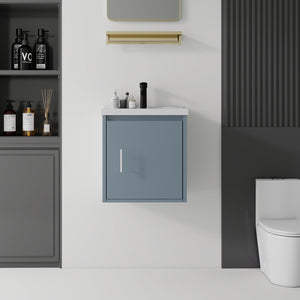 20 Inch Floating Bathroom Vanity with Sink, Soft-Close Door, Ceramic Sink, Plywood
