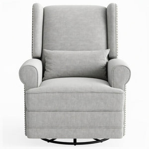 Extra Wide Swivel Recliner Glider Chair With Footrest