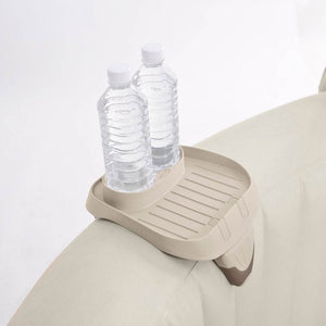 INTEX PureSpa Greywood Inflatable Spa & Attachable Drink & Snack Tray (4 Pack)