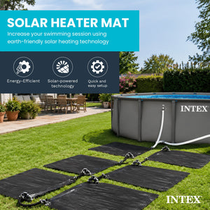 Intex Above Ground Swimming Pool Water Heater Solar Mat 28685E, Black (2 Pack)