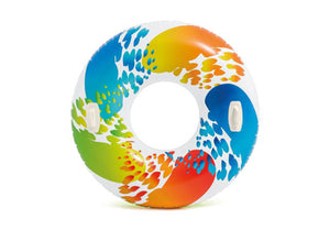 Intex Inflatable 47 In Color Whirl Tube Swimming Pool Raft with Handles (8 Pack)
