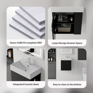 21.6 Inch Floating Bathroom Vanity with Sink