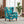 Modern Accent Chair with Retro Wood Legs - Floral