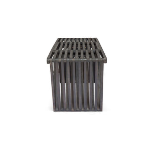 Gloaming Outdoor Bench with Slat Design and Triangular Base