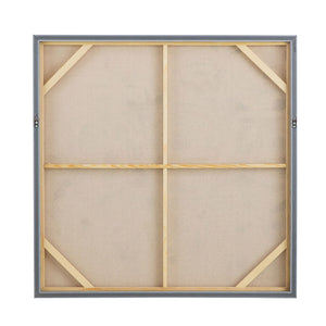 Square Framed Wall Art Flower Canvas Print, Home Decor For Living Room Kitchen Foyer Office - Multicolor