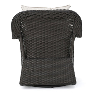 Amaya Outdoor Swivel Rocker Chair with Water Resistant Cushions