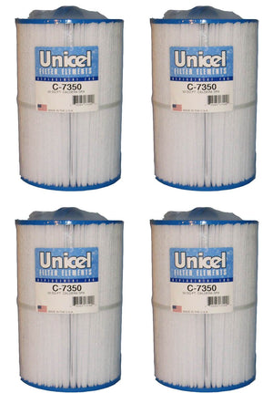 Unicel C-7350 Replacement 50 Sq Ft Spa Filter Cartridge, 200 Pleats (4 Pack) - TRAPSKI