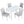 Dining Table Set With Crystal Decoration And Upholstered Chairs