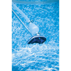 Bestway 18 Foot Power Steel Swimming Pool Set with Vacuum and Maintenance Kit