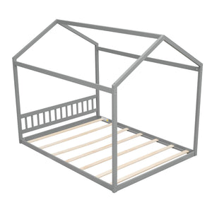 Wooden House Bed With Headboard