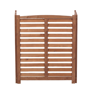 3 Panel Outdoor Wooden Air Conditioner Fence