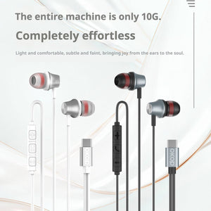 KP-236 Best-selling In-Ear Wired Headphones USB-C Universal For Phones PCs Heavy Bass High Audio Quality In-Line Controls In Stock