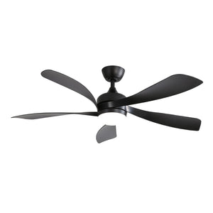 Ceiling Fan With 3-Color Dimmable LED Light and Remote Control - Black