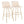 Toriano - Contemporary Fixed Height Barstool With Swivel And Round Footrest (Set of 2)