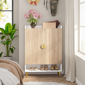Shoe Cabinet With Doors, 7 Tier Storage Organizer