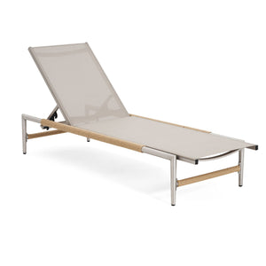 Hargrove Outdoor Aluminum Chaise Lounge with Mesh Seat