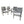 6 Pcs Outdoor Acacia Wood Dining Set with PE Rattan Stacking Chair