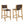 Acacia Wood Outdoor Armless Barstool - Teak Set of 2