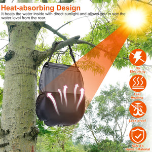 5Gal Solar Heating Camping Shower Bag w/ Removable Hose And Shower Head Portable Shower Bag for Beach Traveling Hiking