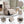Khaki Heat Massage Manual Recliner Chair with Rocker and Swivel in Fabric for Living Room