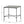 Outdoor Square Side Table with X Shaped Iron Frame - Black