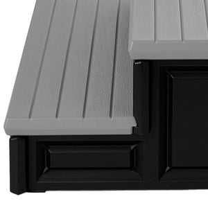 Confer Plastics Leisure Accents Deluxe Spa Steps, 36" Wide Hot Tub Stairs, Gray - TRAPSKI