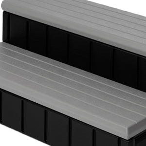 Confer Plastics Leisure Accents Deluxe Spa Steps, 36" Wide Hot Tub Stairs, Gray - TRAPSKI