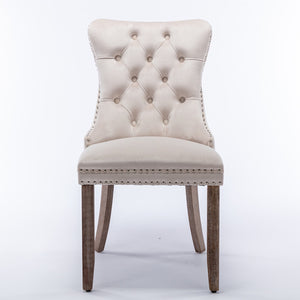 Nikki Collection Modern Velvet Upholstered Dining Chair Set
