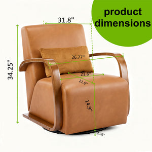 Swivel Accent Rotatable Ergonomic Single Chair For Living Room