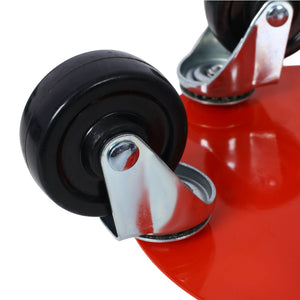 Heavy Duty Snowmobile Dolly V Slide With 2.5" Swivel Casters, Rubber Pad, 1500Lbs Capacity Steel - Red