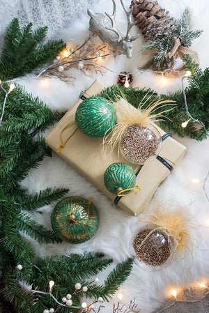 Christmas Ball Glass Decorative Hanging Ball Christmas Tree Ornaments For Holiday Party Decorations